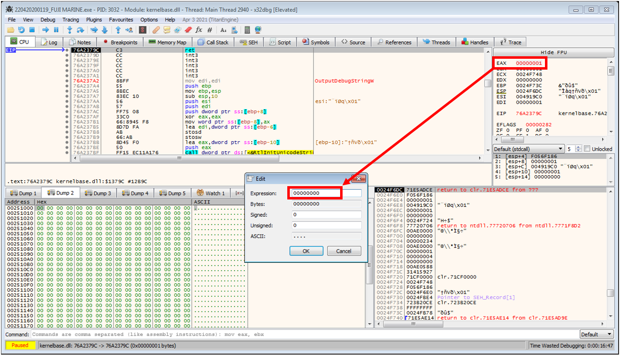 remcos_x32dbg_first_isdebuggerpresent_bypass.png